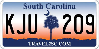 SC license plate KJU209
