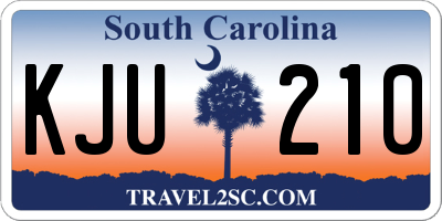 SC license plate KJU210