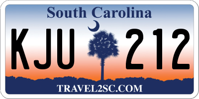 SC license plate KJU212