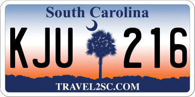 SC license plate KJU216