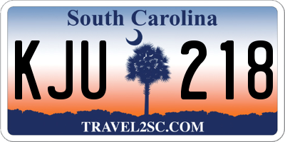 SC license plate KJU218