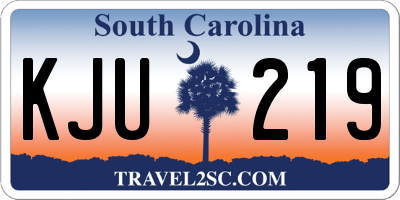 SC license plate KJU219