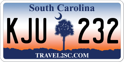 SC license plate KJU232
