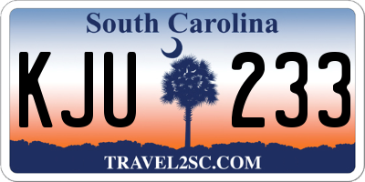 SC license plate KJU233