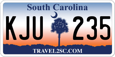 SC license plate KJU235