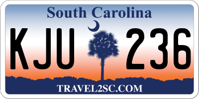 SC license plate KJU236