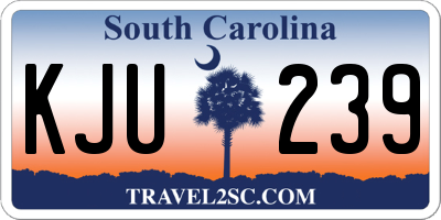 SC license plate KJU239