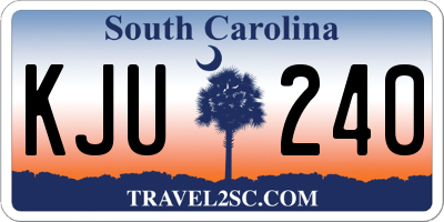 SC license plate KJU240