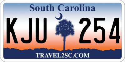 SC license plate KJU254