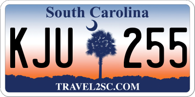 SC license plate KJU255