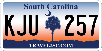 SC license plate KJU257