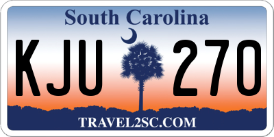 SC license plate KJU270