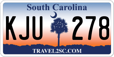 SC license plate KJU278