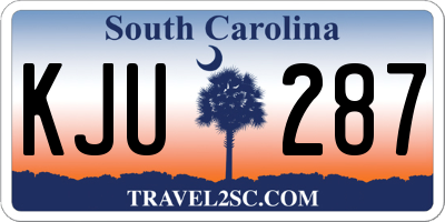SC license plate KJU287
