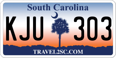 SC license plate KJU303