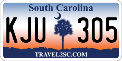 SC license plate KJU305