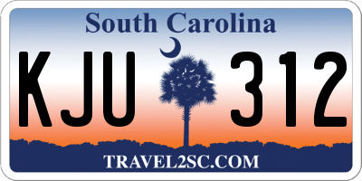 SC license plate KJU312