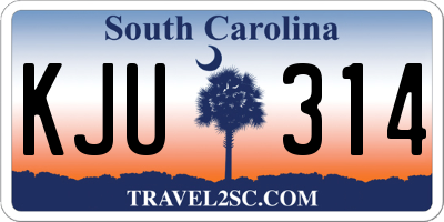 SC license plate KJU314