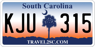 SC license plate KJU315
