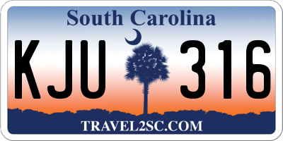 SC license plate KJU316