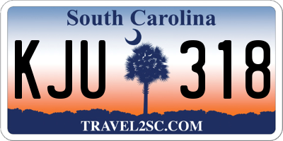SC license plate KJU318