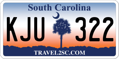 SC license plate KJU322