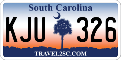 SC license plate KJU326