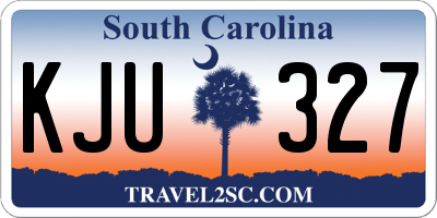 SC license plate KJU327