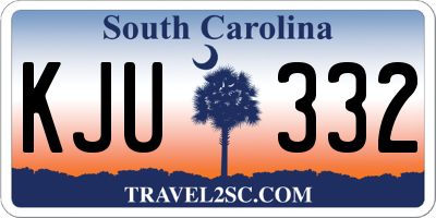 SC license plate KJU332