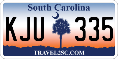 SC license plate KJU335