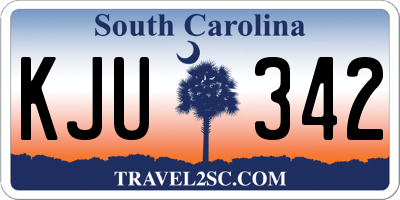 SC license plate KJU342