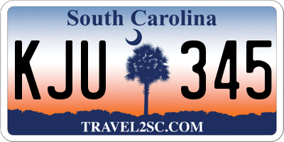 SC license plate KJU345