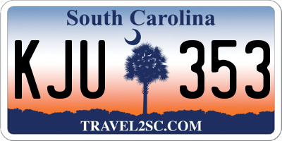 SC license plate KJU353