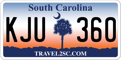 SC license plate KJU360