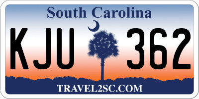 SC license plate KJU362