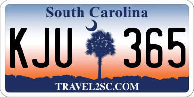 SC license plate KJU365
