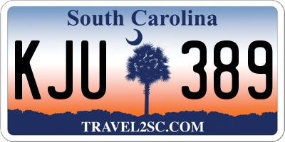 SC license plate KJU389