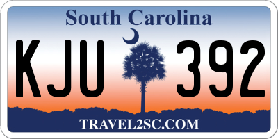SC license plate KJU392
