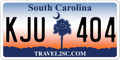 SC license plate KJU404