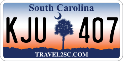 SC license plate KJU407
