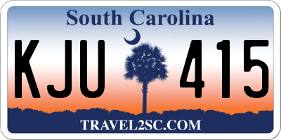 SC license plate KJU415