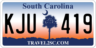 SC license plate KJU419