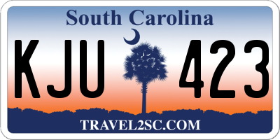 SC license plate KJU423