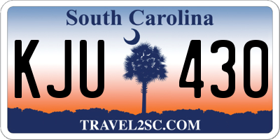 SC license plate KJU430