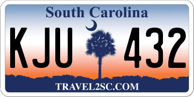 SC license plate KJU432