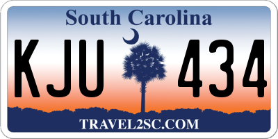 SC license plate KJU434