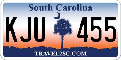 SC license plate KJU455