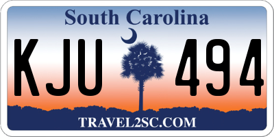 SC license plate KJU494