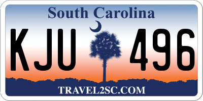 SC license plate KJU496