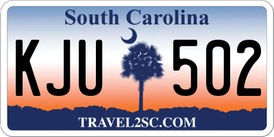 SC license plate KJU502